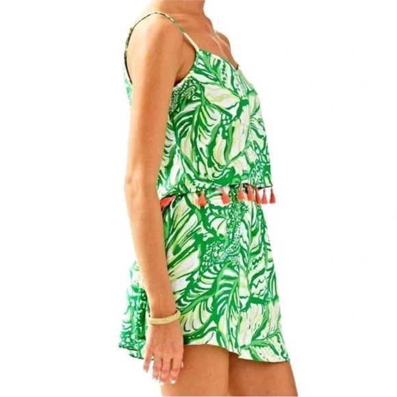 Lilly Pulitzer Ramona Crop Top Toucan Green Coco Loca